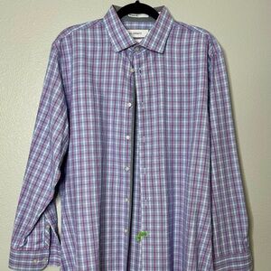 Nordstrom Lavender and Blue Plaid Shirt